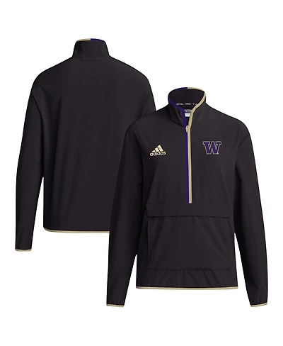 Adidas Men's Washington Huskies 2024 Coaches Sideline Half-Zip Jacket