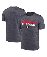 Nike Men's Black Georgia Bulldogs Campus Center Stack Velocity Performance T-Shirt