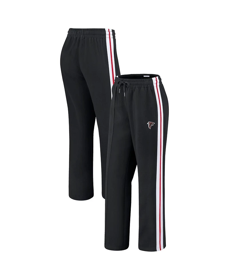 Wear by Erin Andrews Women's Black Atlanta Falcons Color-Block Straight Leg Pants