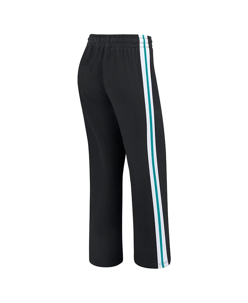 Wear by Erin Andrews Women's Black Miami Dolphins Color-Block Straight Leg Pants