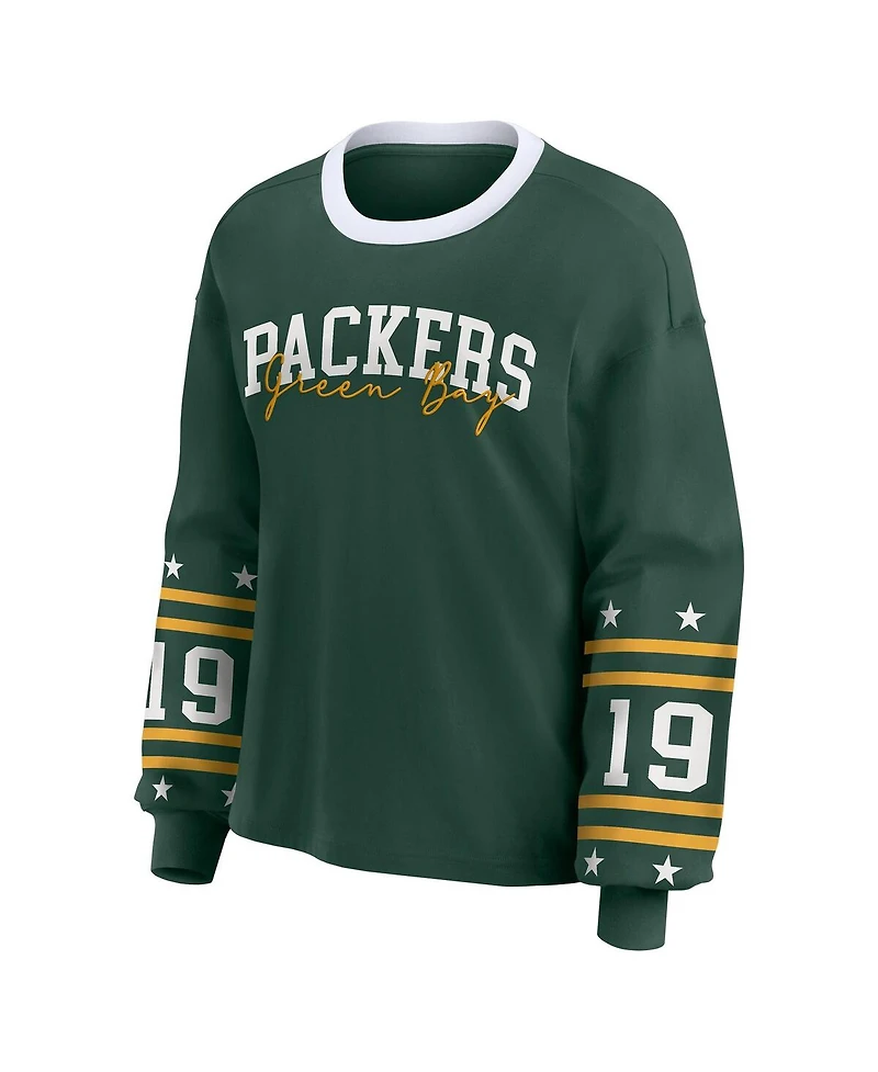 Wear by Erin Andrews Women's Green Bay Packers Sport Long-Sleeve T-Shirt