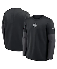 Nike Men's Black Las Vegas Raiders Sideline Scripted to Win Performance Long Sleeve T-Shirt