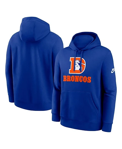 Nike Men's Royal Denver Broncos Best Season Rewind Club Pullover Hoodie