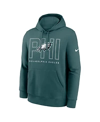 Nike Men's Midnight Green Philadelphia Eagles Busted Play Club Fleece Pullover Hoodie