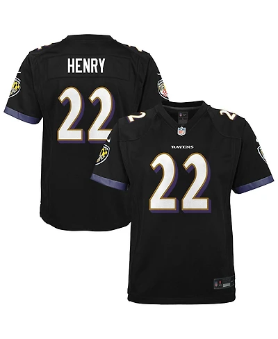 Nike Big Boys and Girls Derrick Henry Black Baltimore Ravens Team Game Jersey