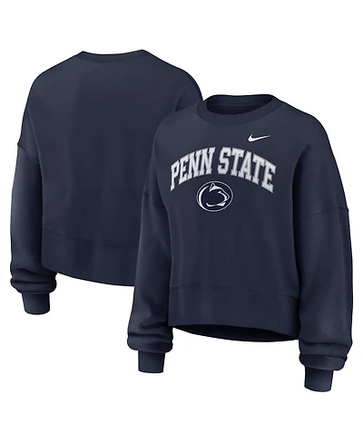 Nike Women's Navy Penn State Nittany Lions Oversized Phoenix Arch Pullover Sweatshirt