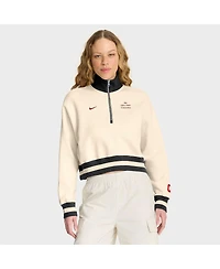 Nike Women's Tan Ohio State Buckeyes Legacy Half-Zip Sweatshirt