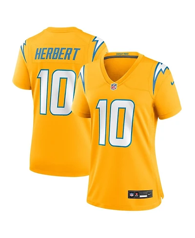 Nike Women's Justin Herbert Gold Los Angeles Chargers Alternate Charger Power Game Jersey