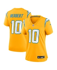 Nike Women's Justin Herbert Gold Los Angeles Chargers Alternate Charger Power Game Jersey
