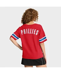 Fanatics Women's Red Philadelphia Phillies Curl Route T-Shirt