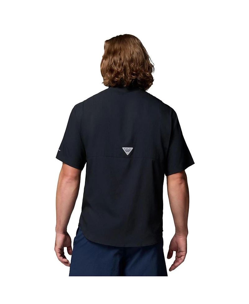 Columbia Men's Black Texas Longhorns Tamiami Omni-Shade Button-Down Shirt