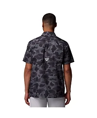 Columbia Men's Black Ohio State Buckeyes Super Slack Tide Omni-Wick Button-Up Shirt