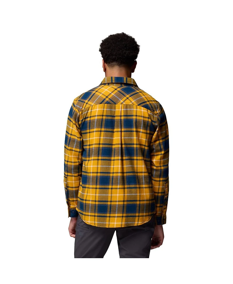 Columbia Men's Gold Notre Dame Fighting Irish Flare Gun Omni-Wick Flannel Long Sleeve Button-Up Shirt
