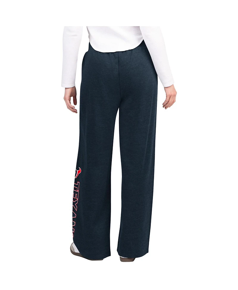 G-iii 4Her by Carl Banks Women's Navy Houston Texans Field Wide Leg Sweatpants