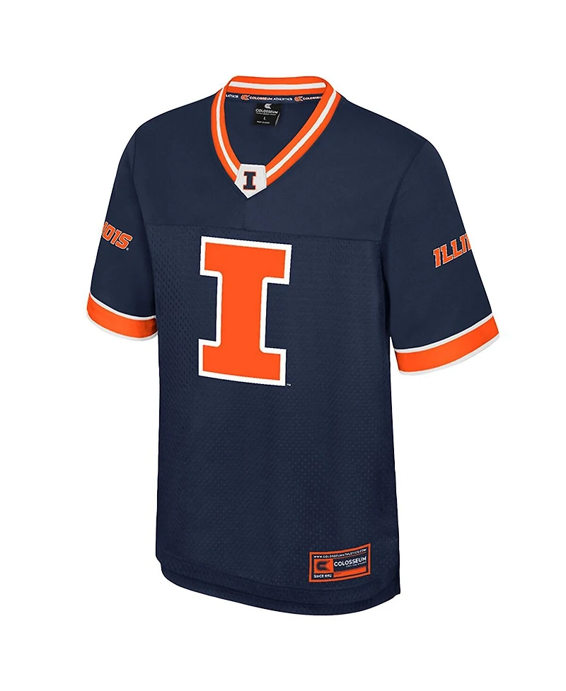 Colosseum Men's Navy Illinois Fighting Illini Nothing but the Hits Football Jersey