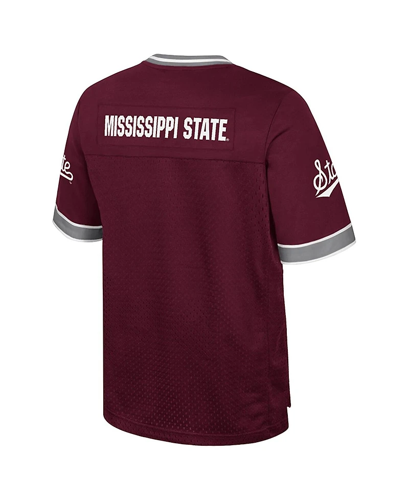 Colosseum Men's Maroon Mississippi State Bulldogs Nothing but the Hits Football Jersey