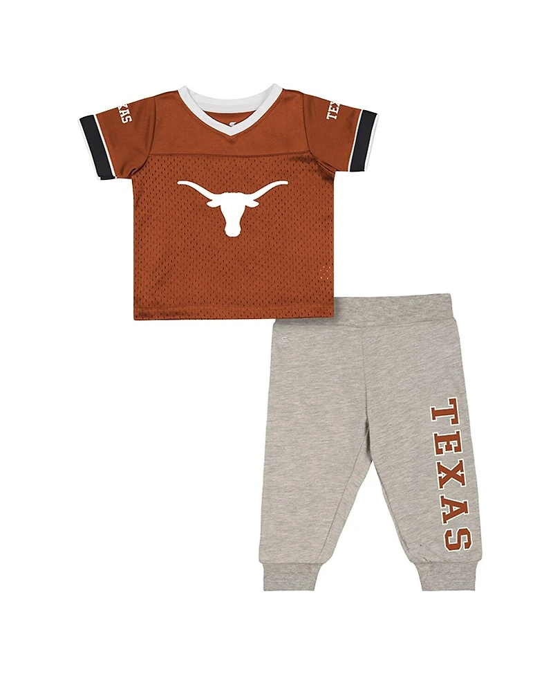 Colosseum Baby Boys and Girls 2-Piece Newborn Texas Longhorns Nothing but the Hits Football Set