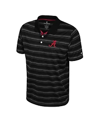 Colosseum Men's Black Alabama Crimson Tide Milk Steak Polo Shirt