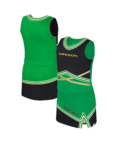 Colosseum Big Girls 2-Piece Green Oregon Ducks Lollipop Park Cheer Set