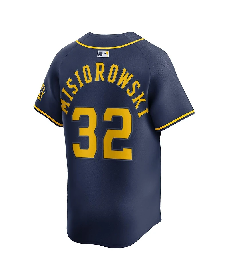 Nike Men's Jacob Misiorowski Navy Milwaukee Brewers Alternate Limited Jersey
