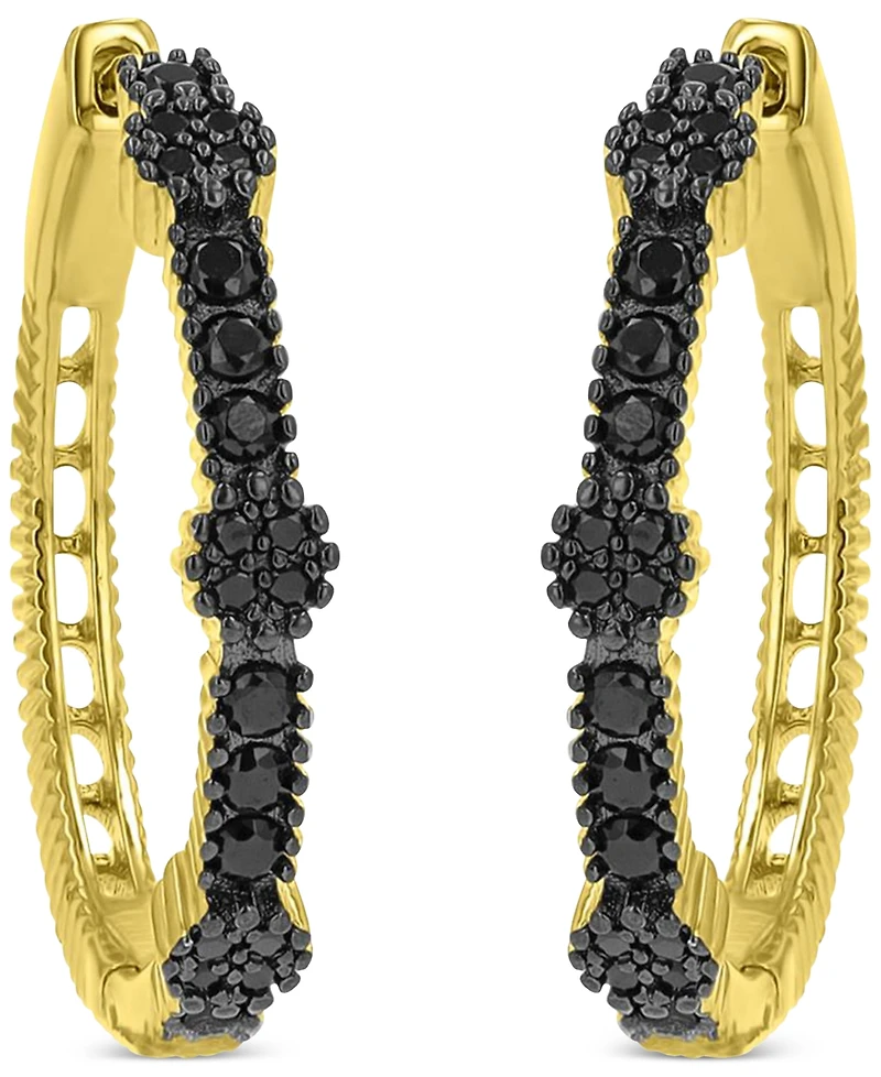 Macy's Black Spinel Earrings (0.668 ct.t.w.) in Sterling Silver