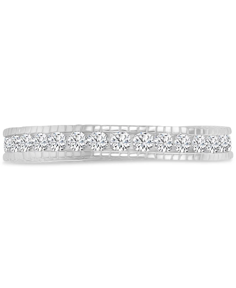 Macy's Milgrain Cubic Zirconia Ring Sterling Silver