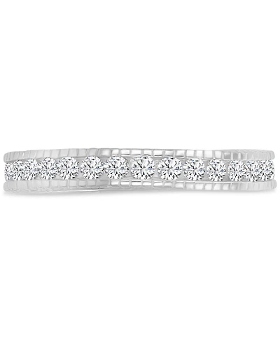 Macy's Milgrain Cubic Zirconia Ring Sterling Silver