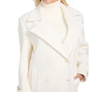 Guess Women's Leona Notch Collar Long Sleeve Peacoat
