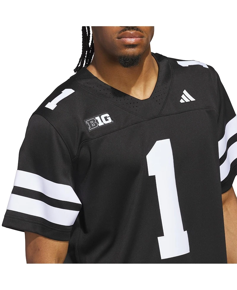 Adidas Men's 1 Black Nebraska Huskers Alternate Premier Jersey