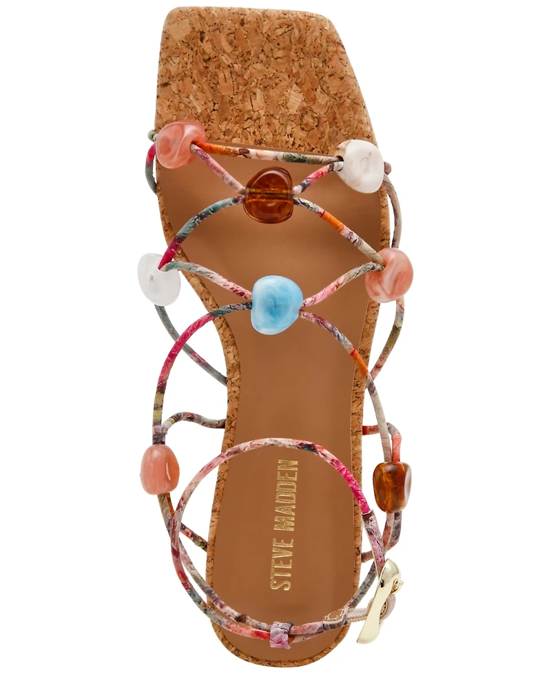 Steve Madden Women's Tides Studded Strappy Flat Sandals