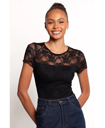 Petal and Pup Women's Ziva Lace Overlay Bodysuit