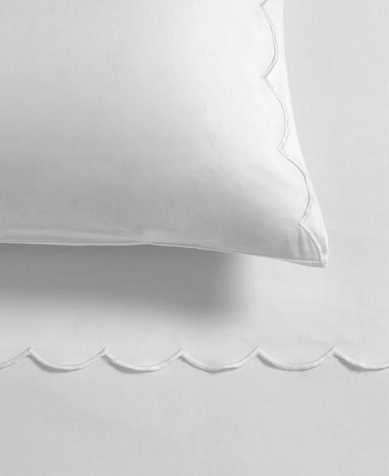 Peri Home Scallop 300-Thread Count Cotton 3-Pc. Sheet Set, Twin