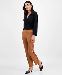 Jm Collection Petite Sequin-Trim Cambridge Pants, Macy's Exclusive