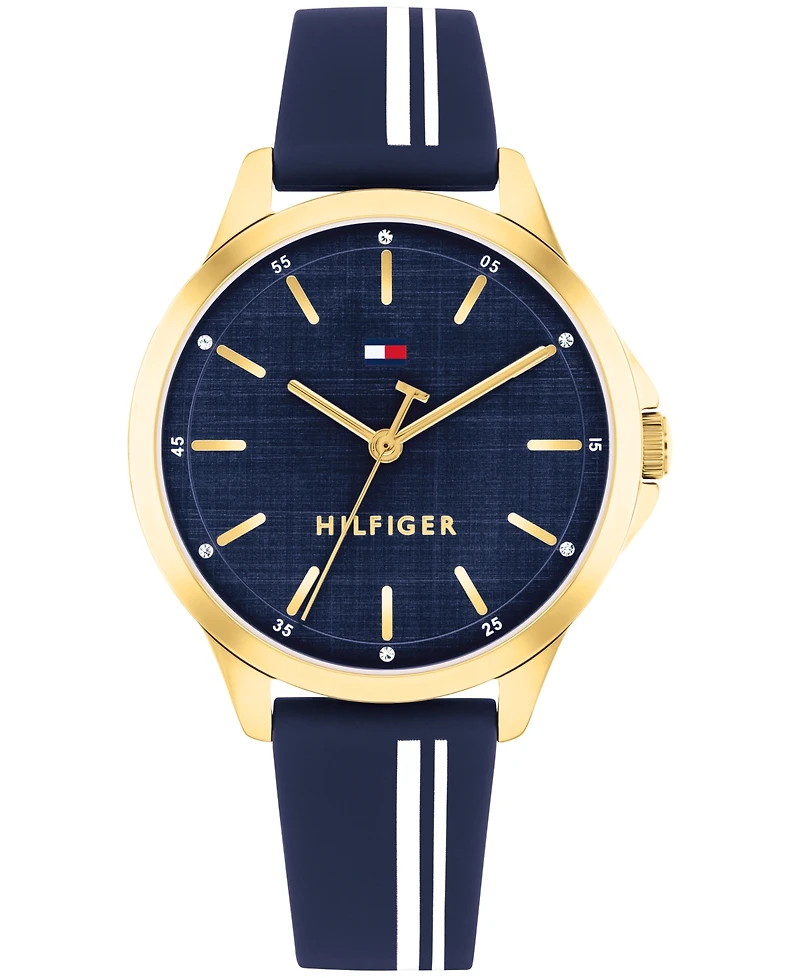 Tommy Hilfiger Women's Quartz Navy Silicone Strap Watch, 34mm