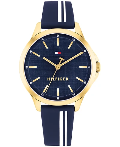 Tommy Hilfiger Women's Quartz Navy Silicone Strap Watch, 34mm
