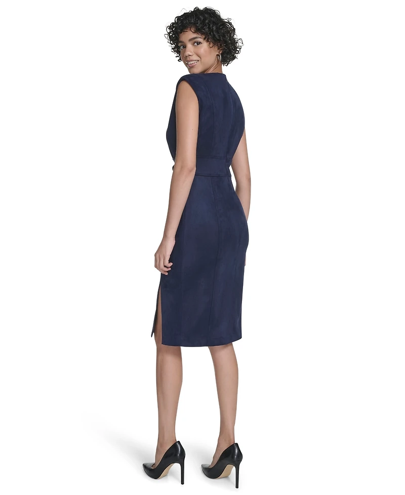 Calvin Klein Women's Sleeveless Crewneck Short Dress