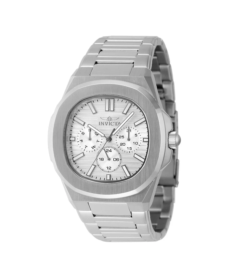 Invicta Men's 48324 Speedway Quartz 3 Hand Silver Dial Watch