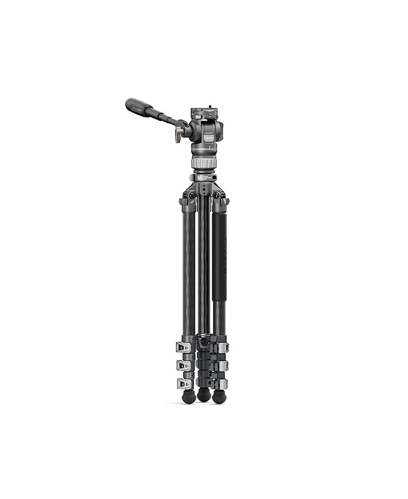 Tilta Travel Video Fluid Head with 3-Stage Carbon Fiber Tripod Legs, Space Gray