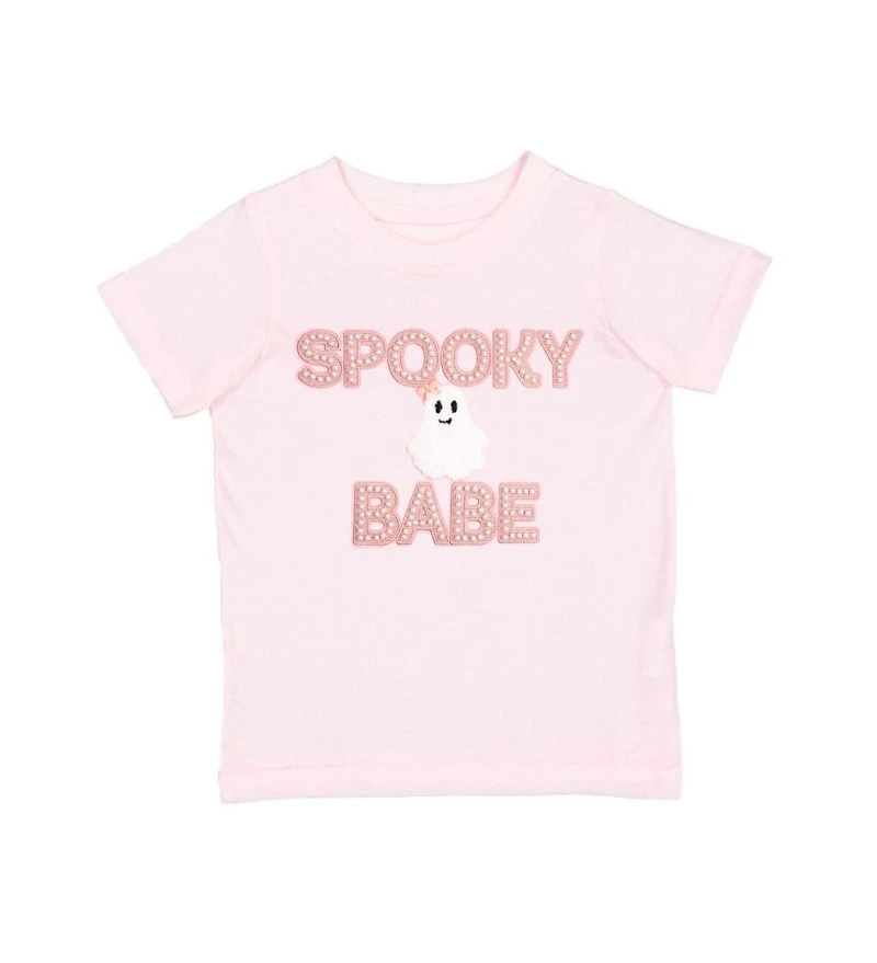 Sweet Wink Toddler Girls Spooky Babe Patch Halloween Short Sleeve T-Shirt