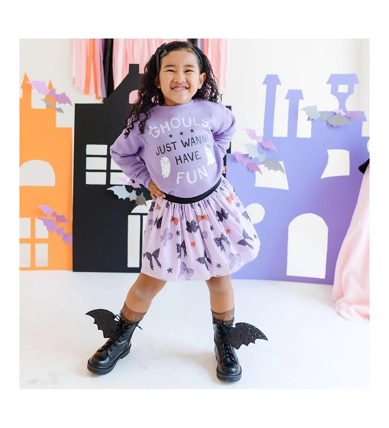 Sweet Wink Little and Big Girls Ghouls Just Wanna Have Fun Halloween Sweatshirt