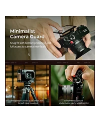 SmallRig L-Shape Mount Plate with Wooden Handle for Fujifilm GFX100RF Camera, Silver