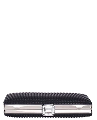 Nina Crystal Minaudiere Lift Lock Clutch
