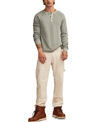 Lucky Brand Men's Birdseye Thermal Henley Long-Sleeve T-Shirt