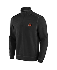 Tommy Bahama Men's Black Cincinnati Bengals Big Tall Tobago Bay Half-Zip Sweatshirt