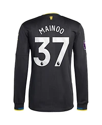 Adidas Men's Kobbie Mainoo Black Manchester United 2025/26 Third Authentic Long Sleeve Player Jersey