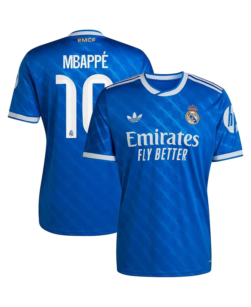 Adidas Men's Kylian Mbappe Blue Real Madrid 2025/26 Third Replica Player Jersey
