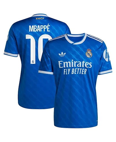 Adidas Men's Kylian Mbappe Blue Real Madrid 2025/26 Third Replica Player Jersey