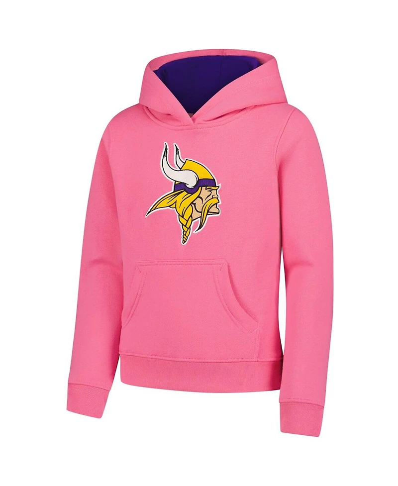 Outerstuff Big Boys and Girls Girl's Pink Minnesota Vikings Prime Hoodie