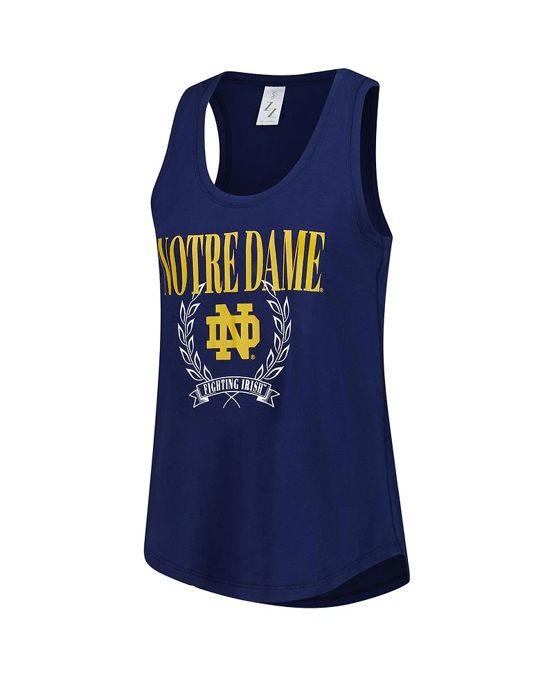 ZooZatz Women's Navy Notre Dame Fighting Irish Everyday Tank Top