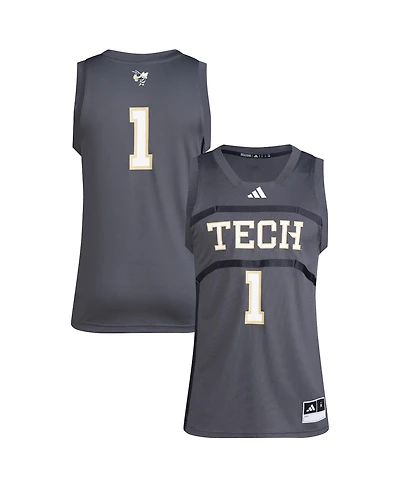 Adidas Men's 1 Gray Georgia Tech Yellow Jackets Replica Swingman Jersey